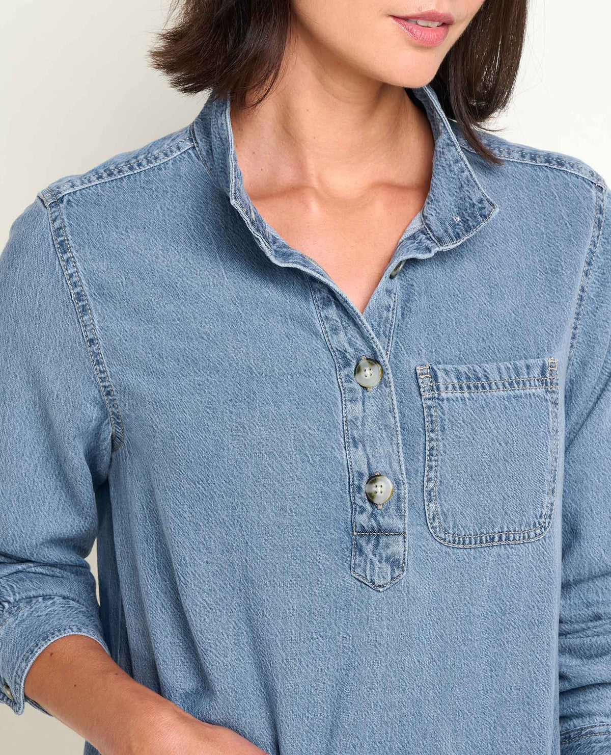 Toad&Co Piñon Soft Denim Popover Dress