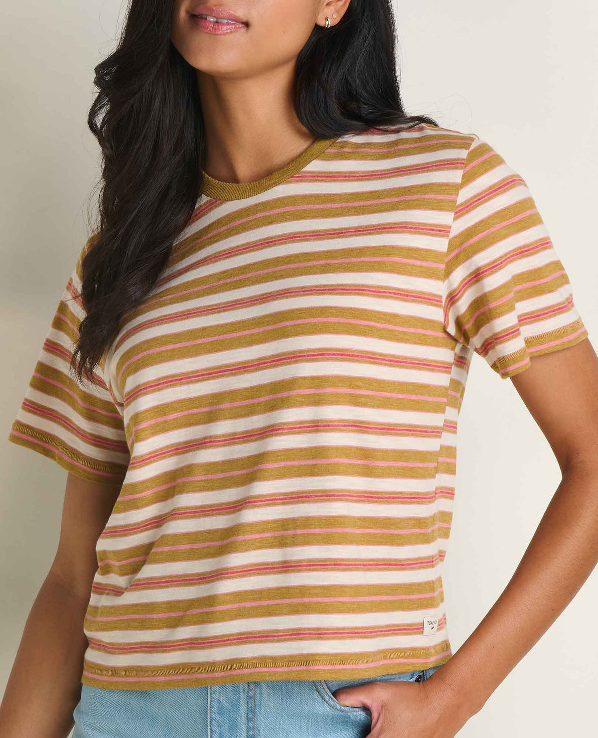 Toad&Co Women's Boundless Jersey Crew - Garment-Dyed Relaxed Fit Top
