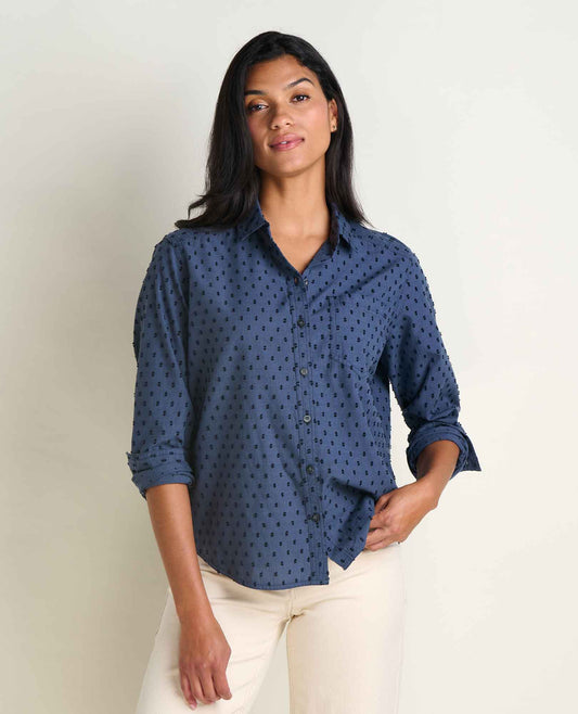 Toad&Co Women's Airscape Organic Button Up Shirt - Oversized Fit