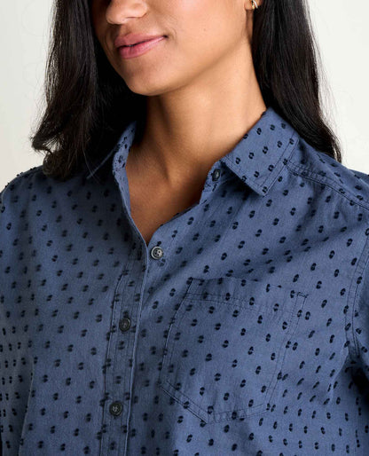 Toad&Co Women's Airscape Organic Button Up Shirt - Oversized Fit