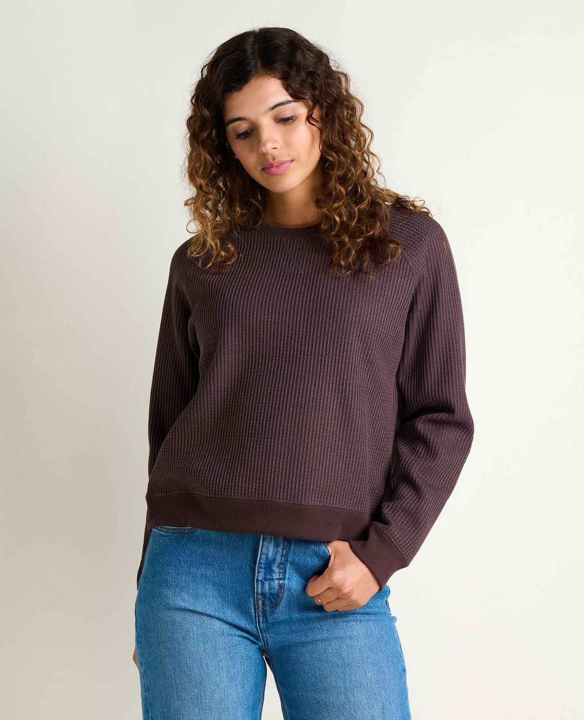 Toad&Co Bitterroot Waffle Knit Pullover - Made from Recycled Polyester