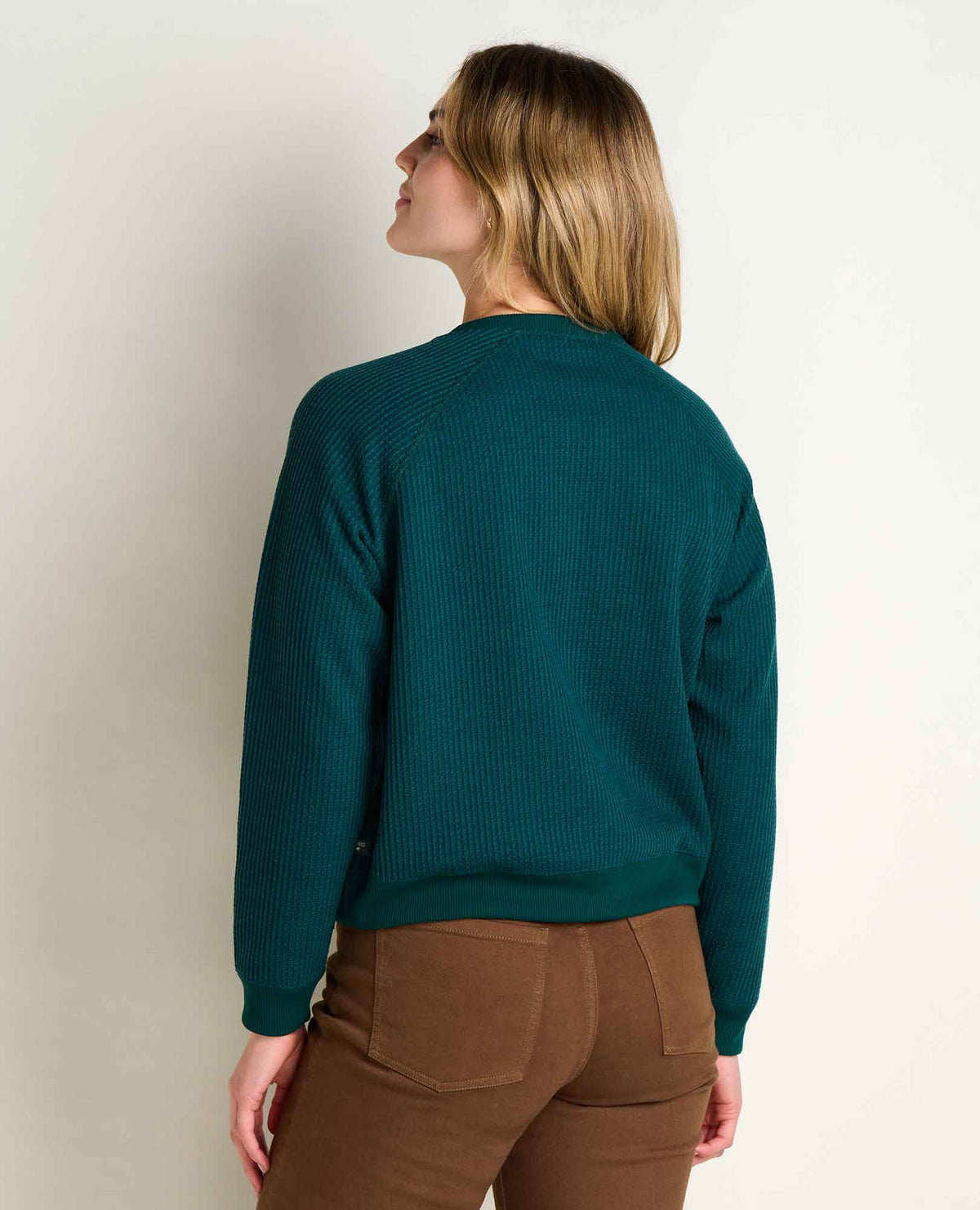Toad&Co Bitterroot Waffle Knit Pullover - Made from Recycled Polyester