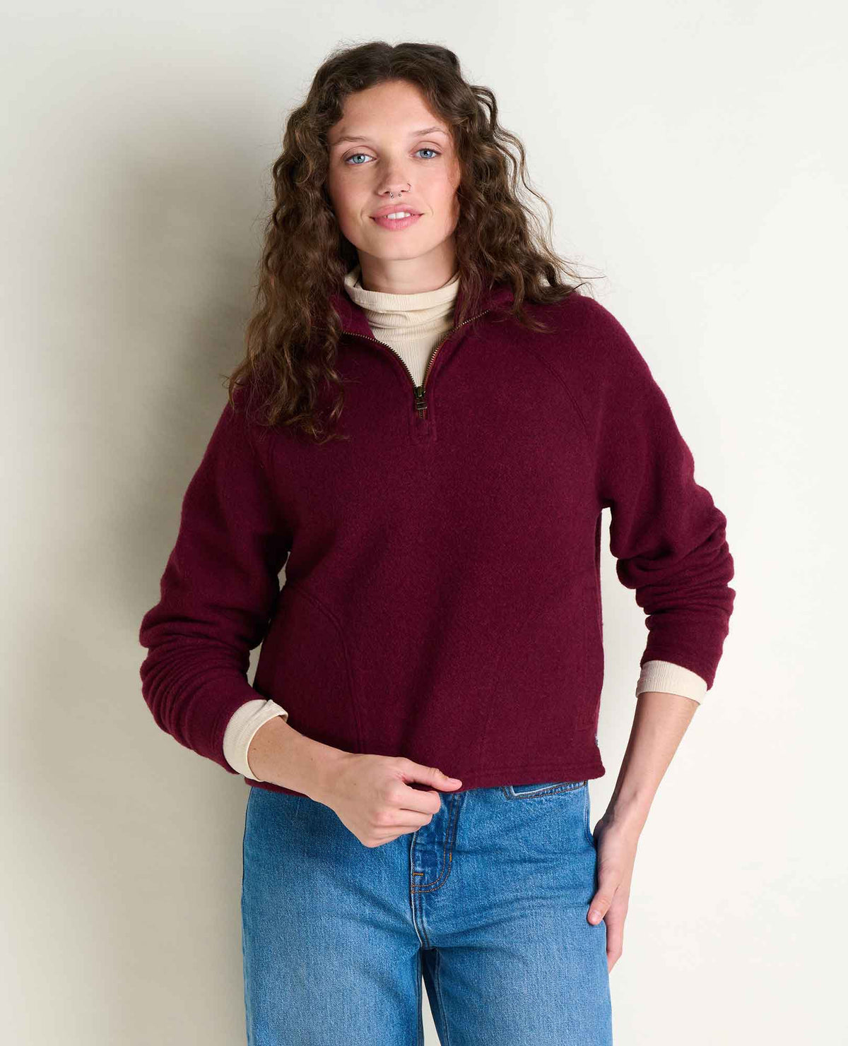 Toad&Co Women's Kennicott Italian Wool Quarter Zip