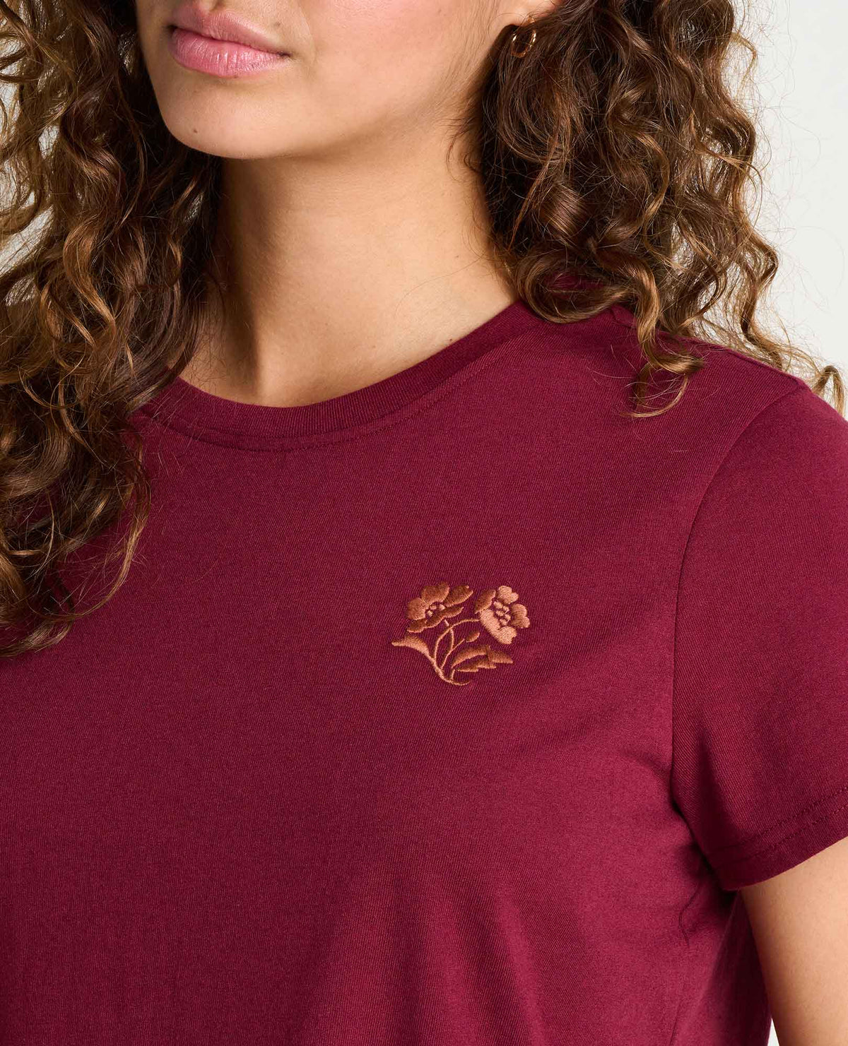 Toad&Co Women's Re-Form Embroidered Crew - Sustainable Recycled Cotton Tee