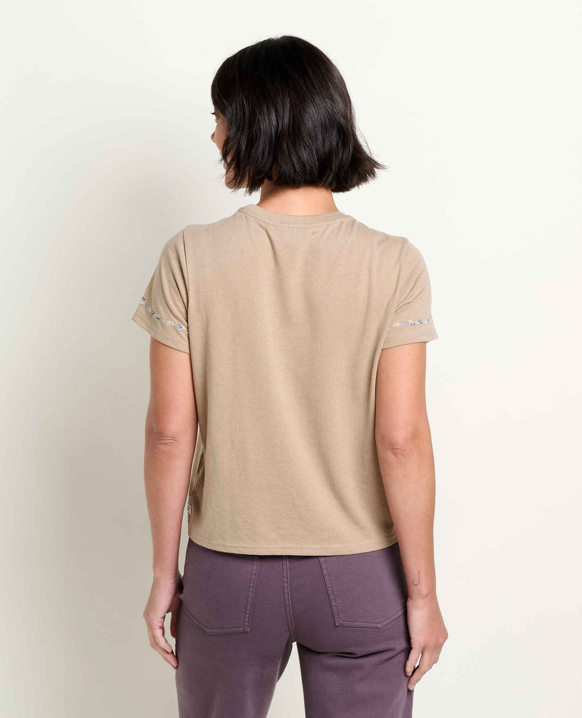 Toad&Co Women's Re-Form Embroidered Crew - Sustainable Recycled Cotton Tee