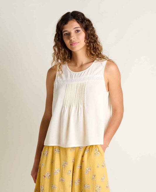 Toad&Co Manzana Pin Tuck Tank - 100% Organic Cotton Pintuck Tank Top