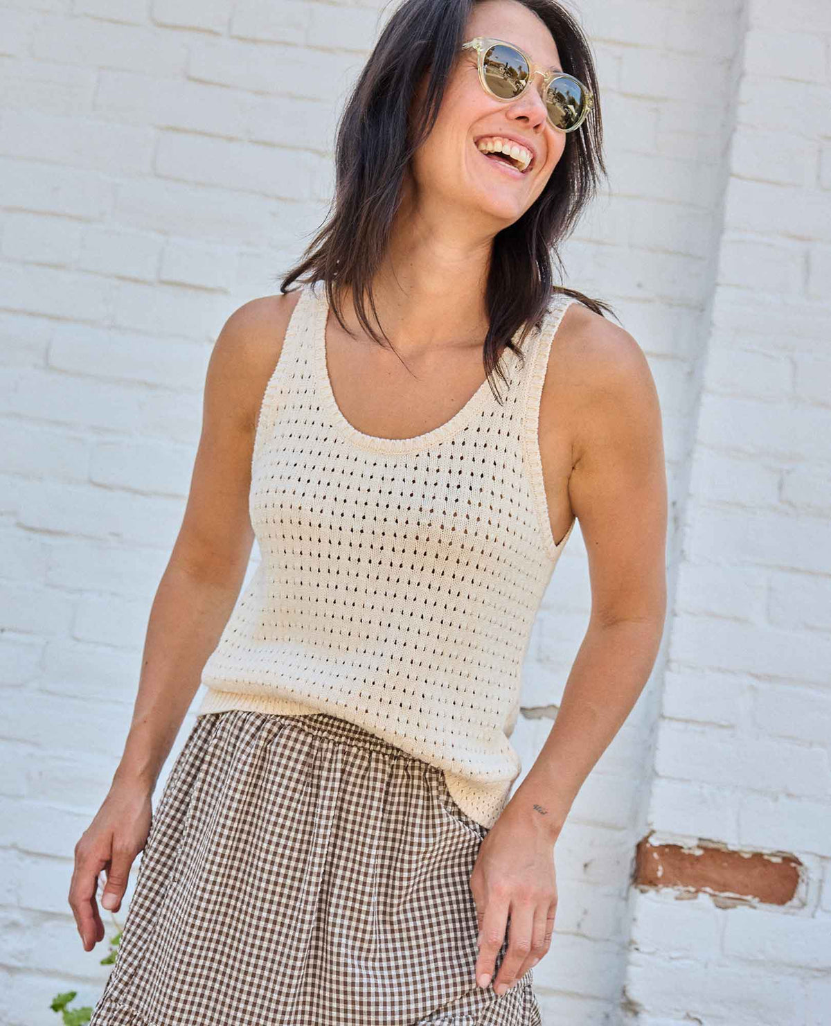 Toad&Co Bianca Pointelle Tank - Recycled Cotton Knit Tank Top