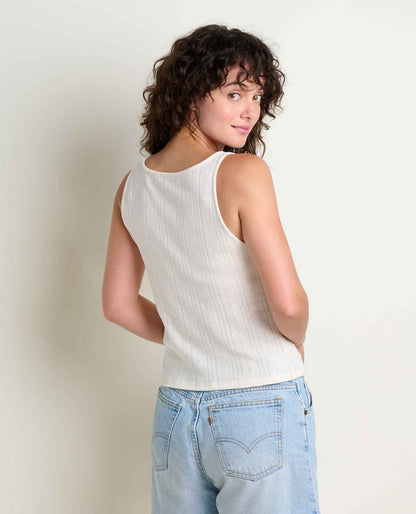 Toad&Co Foothill Pointelle Henley Tank - Organic Cotton Knit Tank