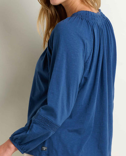 Toad&Co Women's Organic Cotton Primo Peasant Top - Soft with Stretch
