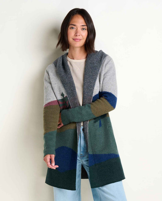 Toad&Co Heartfelt Merino Wool Open Front Cardigan Hoodie
