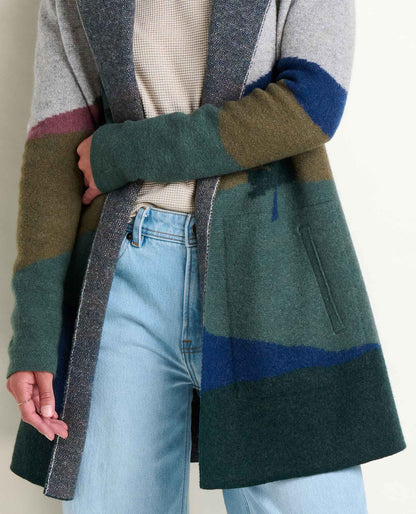 Toad&Co Heartfelt Merino Wool Open Front Cardigan Hoodie