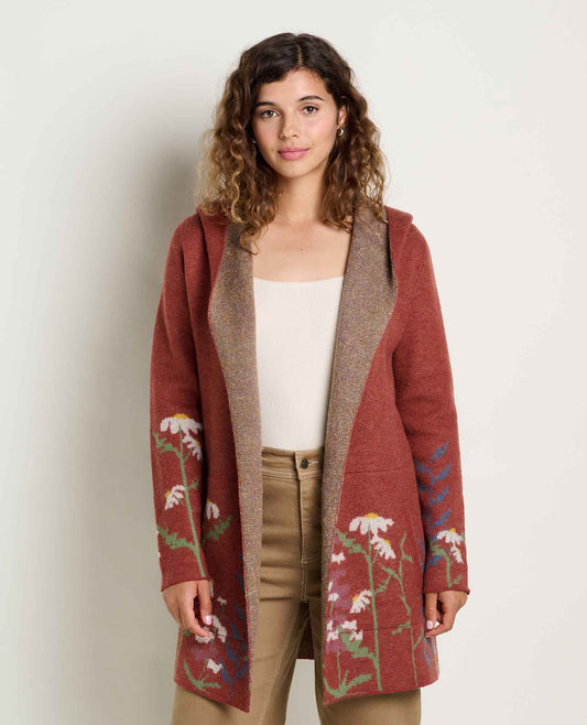 Toad&Co Heartfelt Merino Wool Open Front Cardigan Hoodie