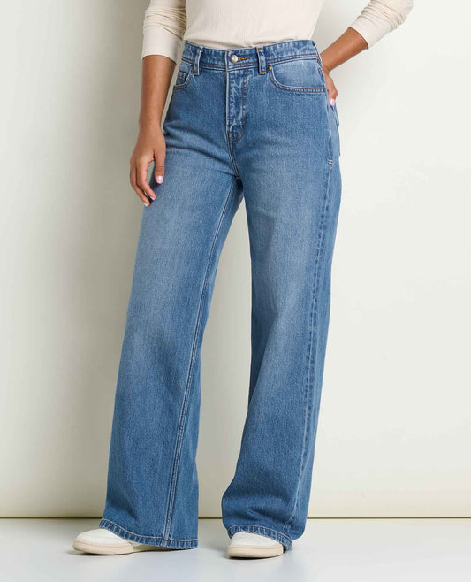 Toad&Co Women's Tamarack Wide Leg Blue Jean