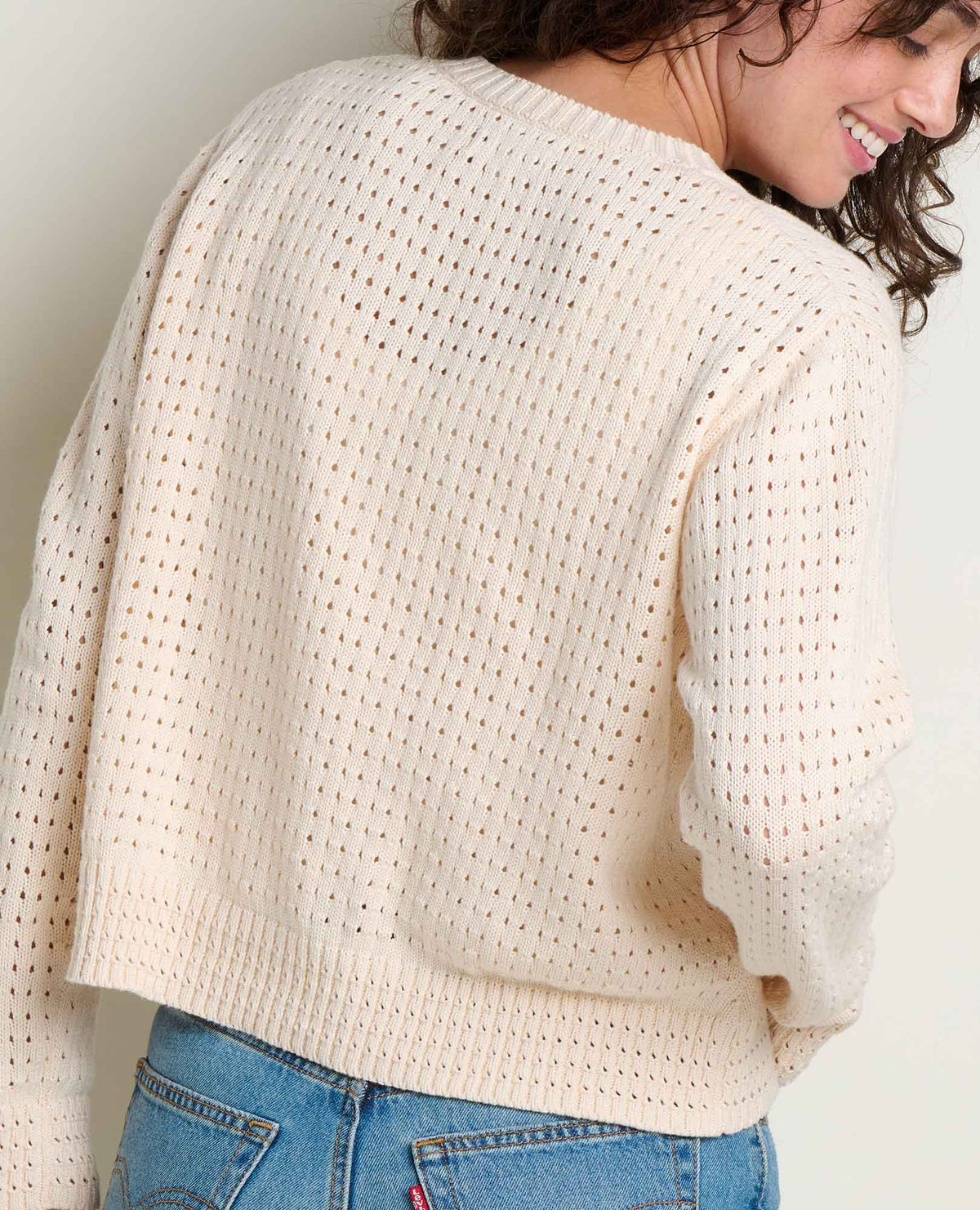 Toad&Co Bianca Pointelle Cardigan - Recycled Cotton Knit Sweater