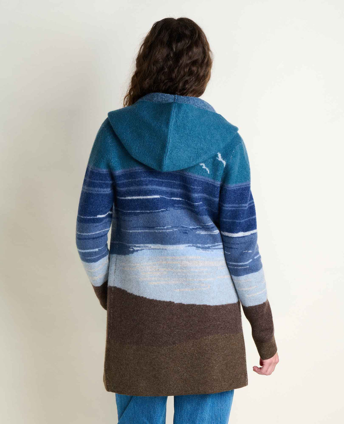 Toad&Co Heartfelt Merino Wool Open Front Cardigan Hoodie