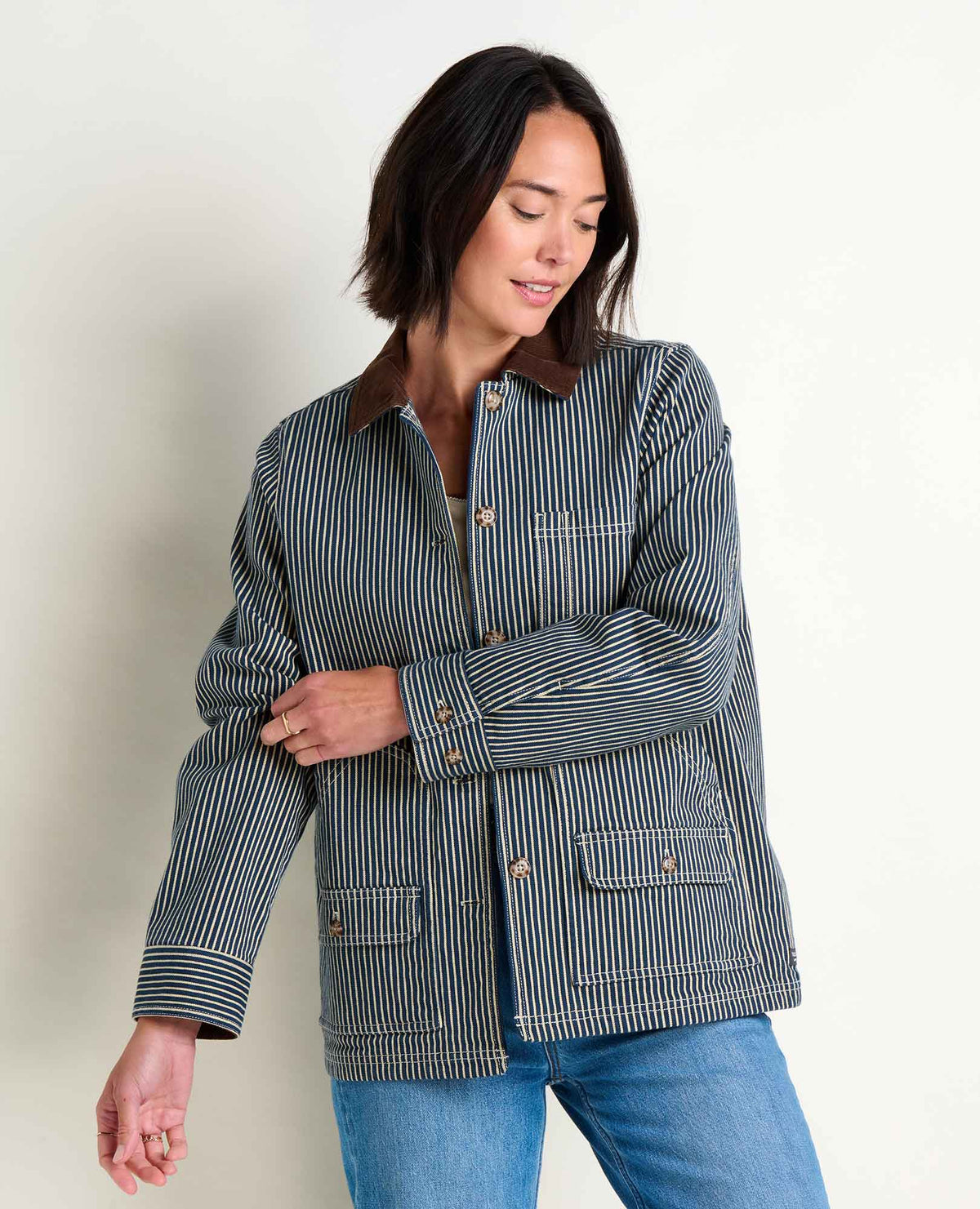 Toad&Co Women's Organic Cotton Balsam Denim Barn Jacket - Chore Coat