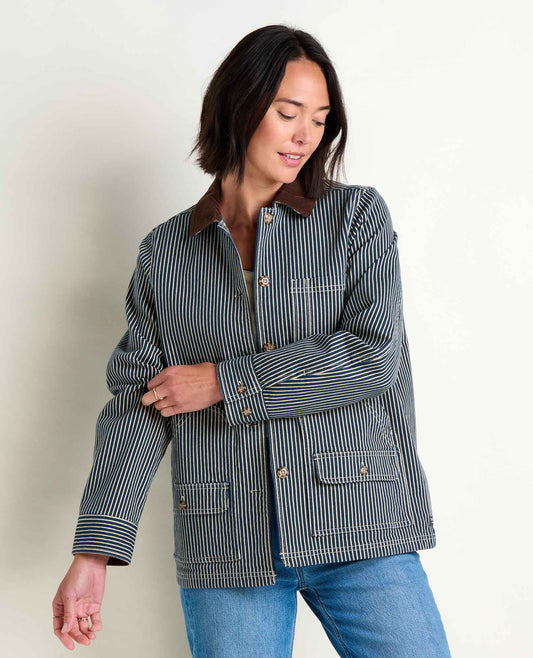 Toad&Co Women's Organic Cotton Balsam Denim Barn Jacket - Chore Coat