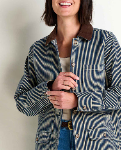 Toad&Co Women's Organic Cotton Balsam Denim Barn Jacket - Chore Coat
