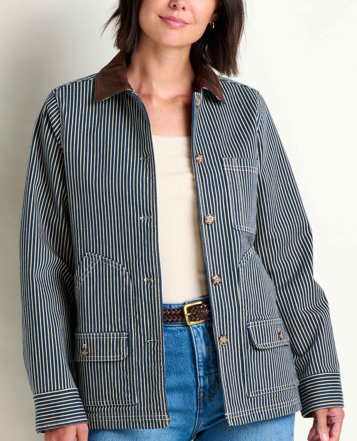 Toad&Co Women's Organic Cotton Balsam Denim Barn Jacket - Chore Coat