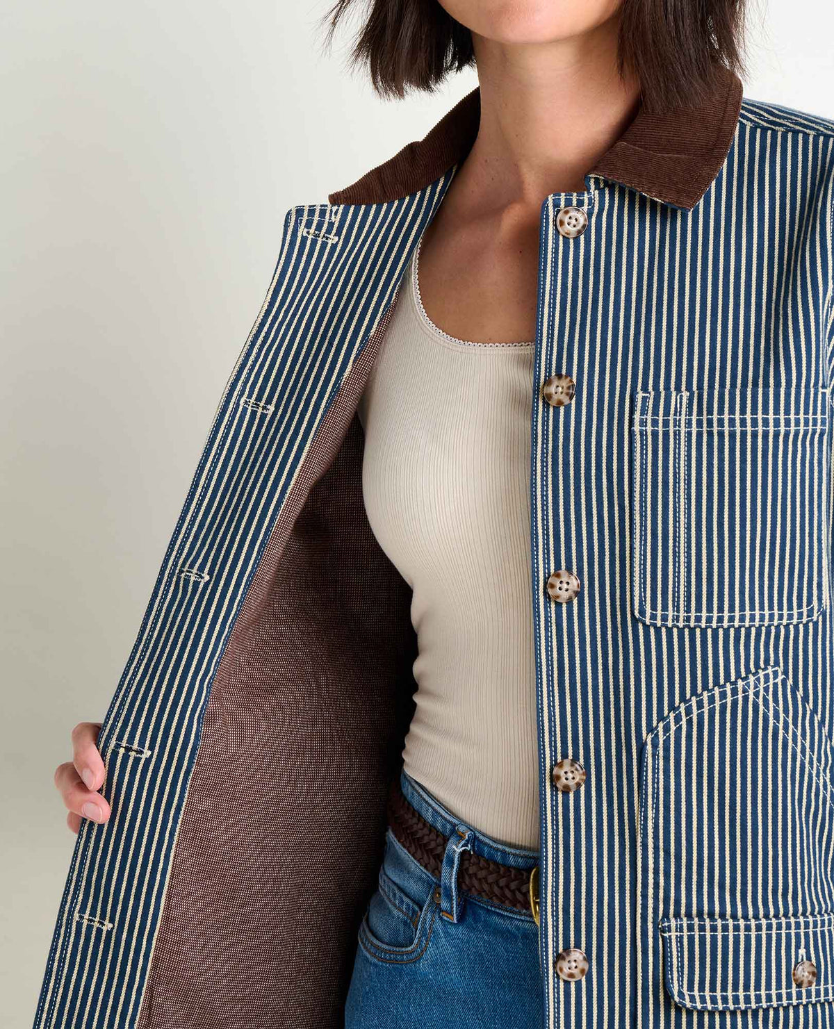 Toad&Co Women's Organic Cotton Balsam Denim Barn Jacket - Chore Coat
