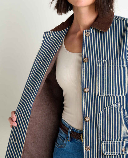 Toad&Co Women's Organic Cotton Balsam Denim Barn Jacket - Chore Coat