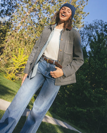 Toad&Co Women's Organic Cotton Balsam Denim Barn Jacket - Chore Coat