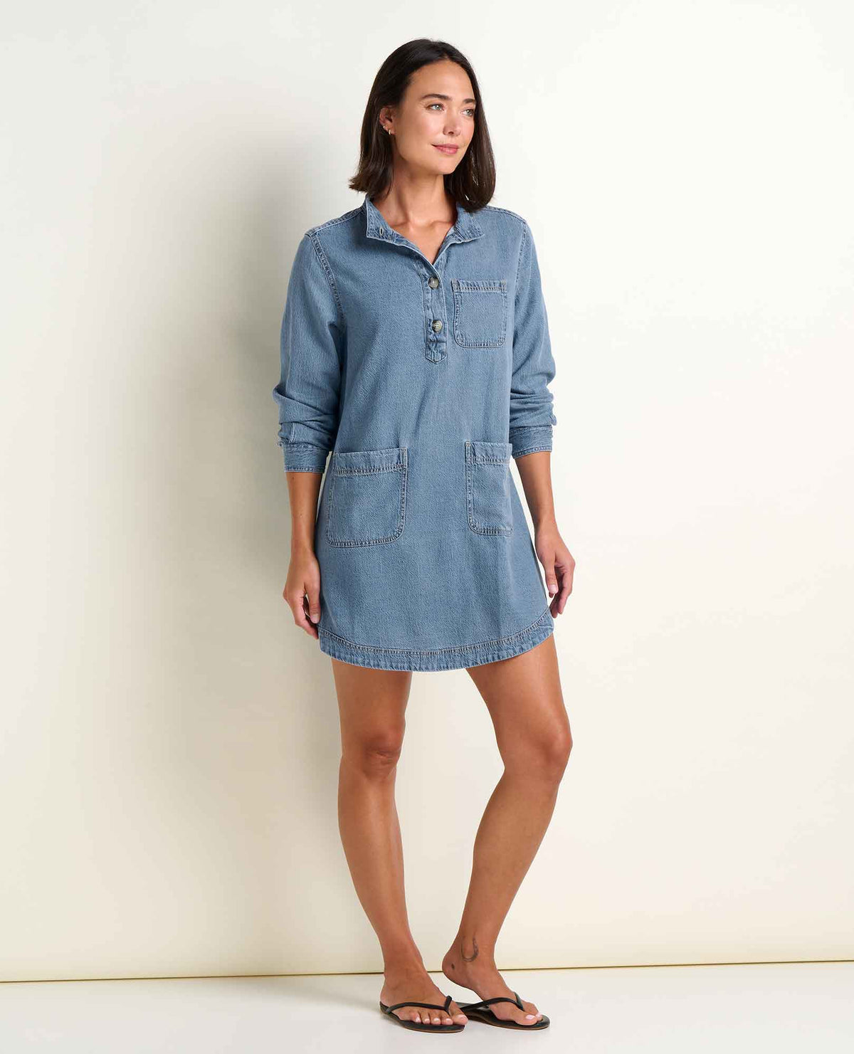 Toad&Co Piñon Soft Denim Popover Dress