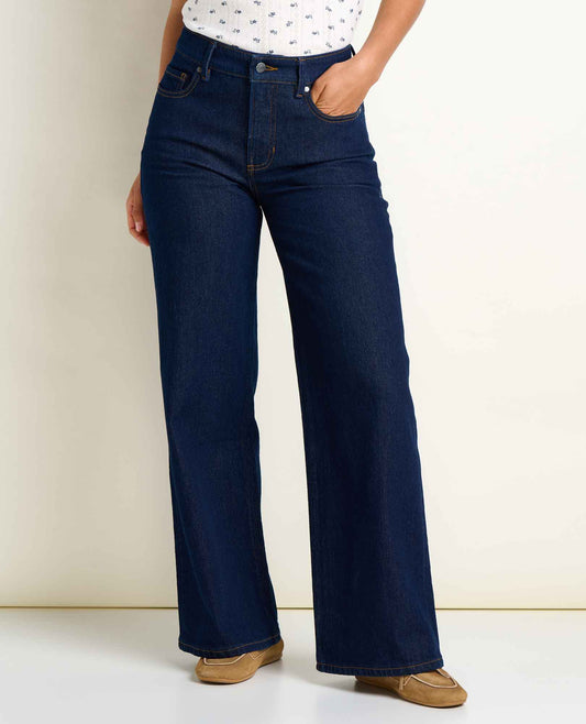 Toad&Co Women's Tamarack Wide Leg Blue Jean