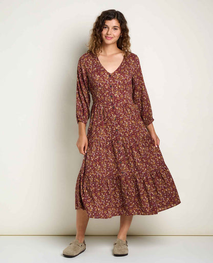 Toad&Co Manzana Tiered Midi Dress