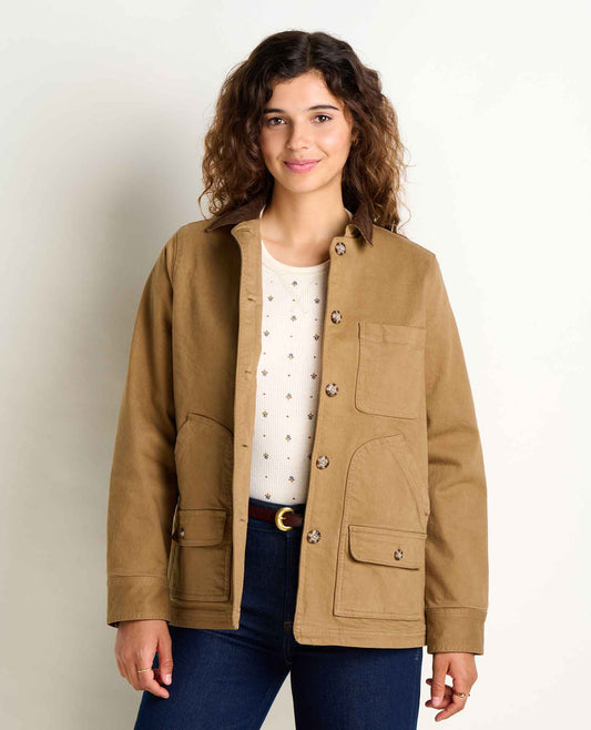 Toad&Co Women's Organic Cotton Balsam Denim Barn Jacket - Chore Coat