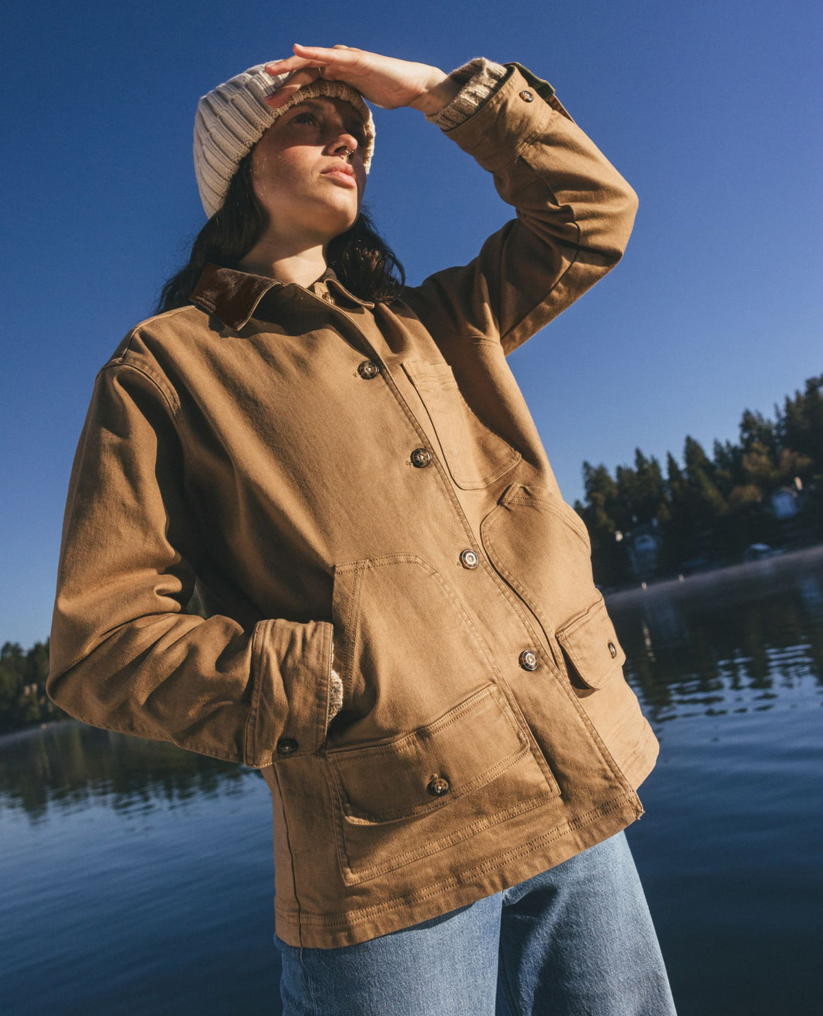 Toad&Co Women's Organic Cotton Balsam Denim Barn Jacket - Chore Coat