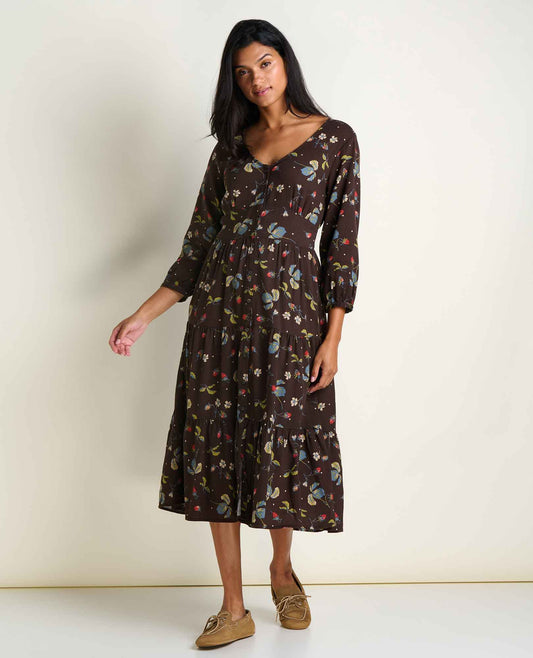 Toad&Co Manzana Tiered Midi Dress