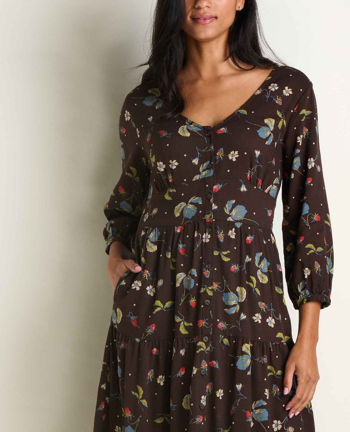 Toad&Co Manzana Tiered Midi Dress