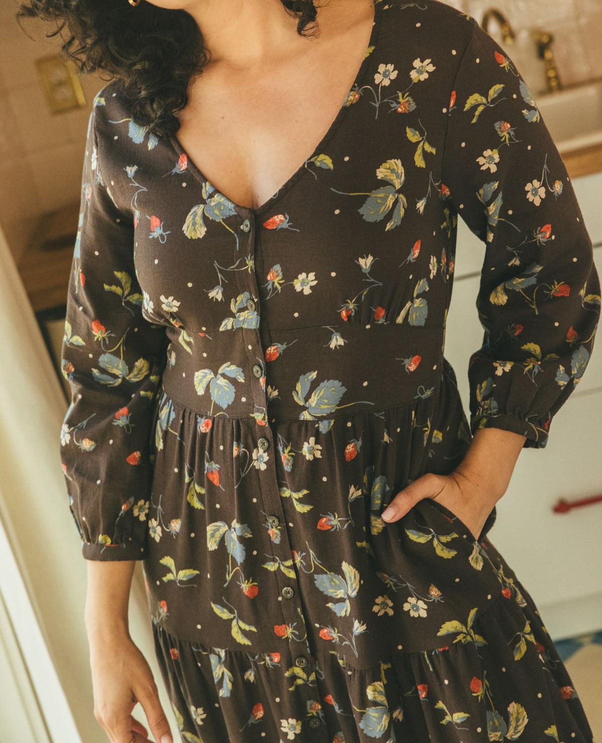 Toad&Co Manzana Tiered Midi Dress