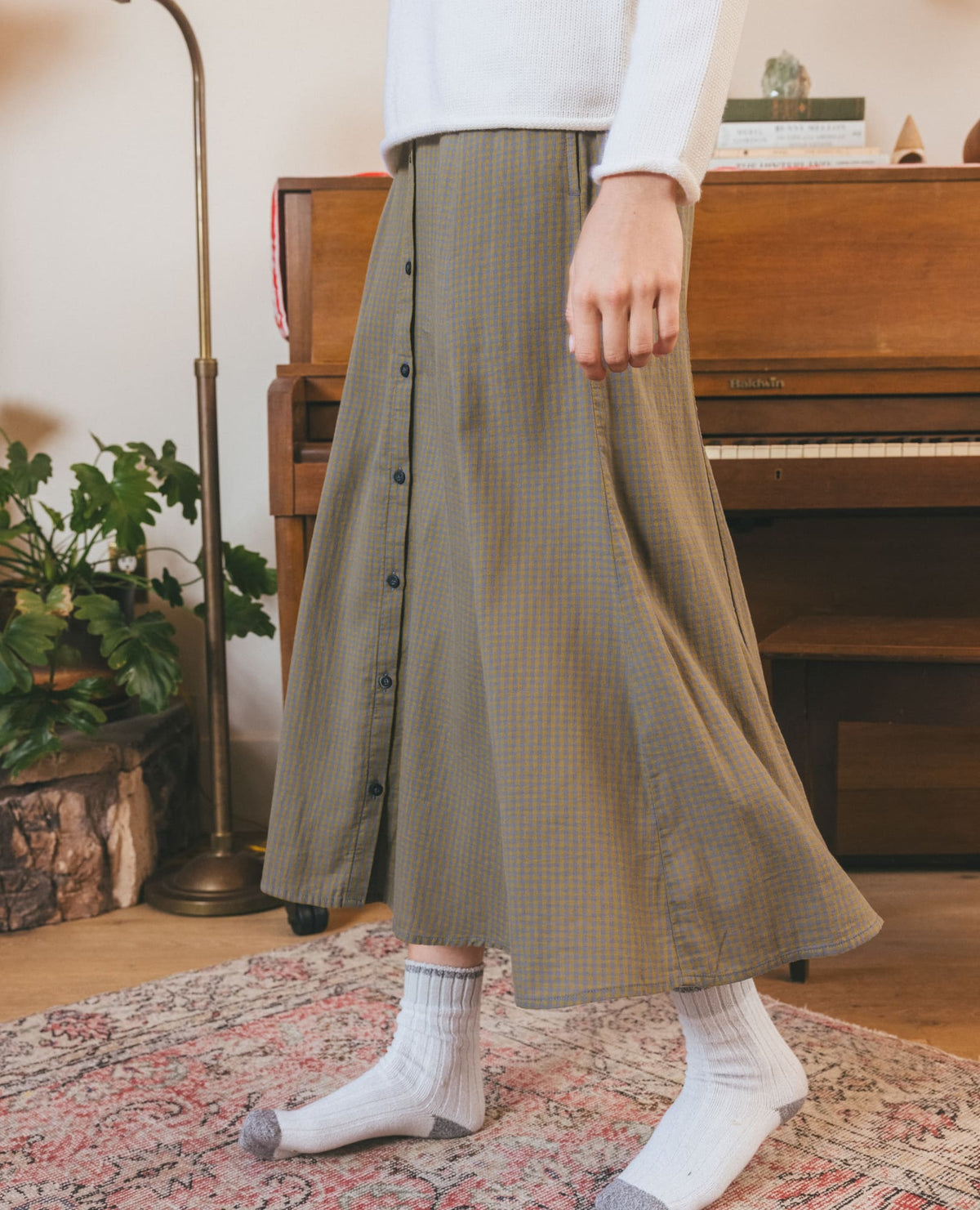 Toad&Co Manzana Organic Cotton Midi Skirt