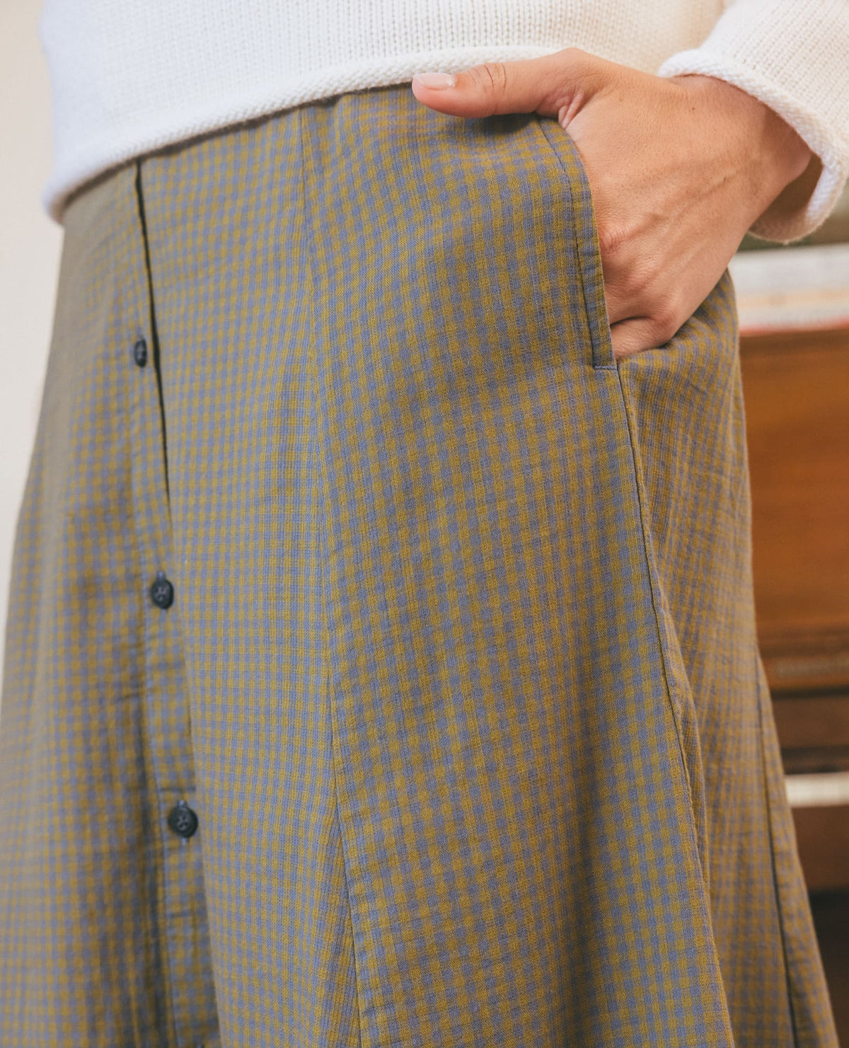 Toad&Co Manzana Organic Cotton Midi Skirt