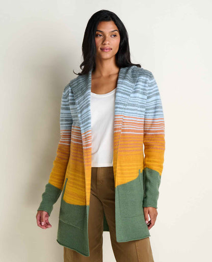 Toad&Co Heartfelt Merino Wool Open Front Cardigan Hoodie