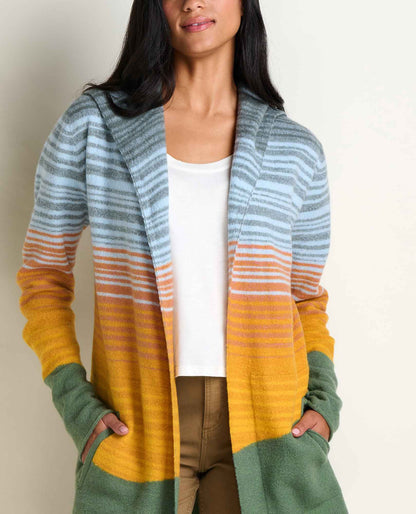 Toad&Co Heartfelt Merino Wool Open Front Cardigan Hoodie