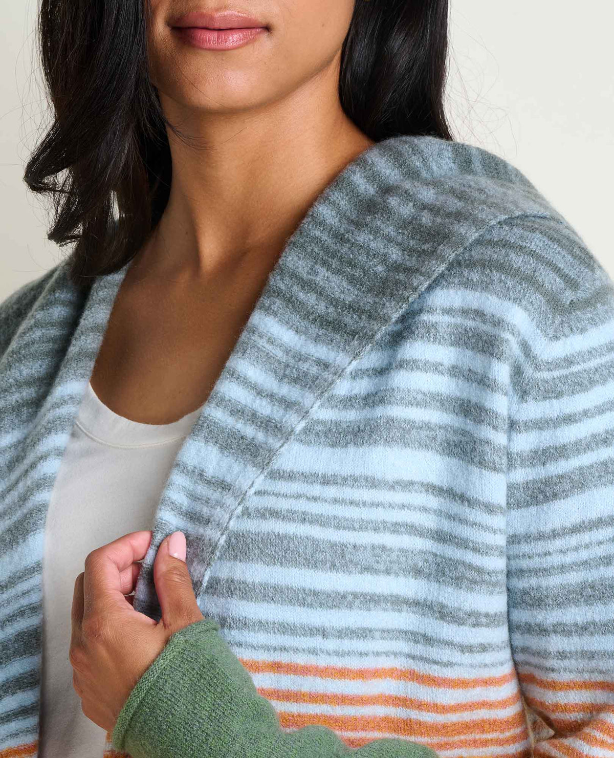 Toad&Co Heartfelt Merino Wool Open Front Cardigan Hoodie