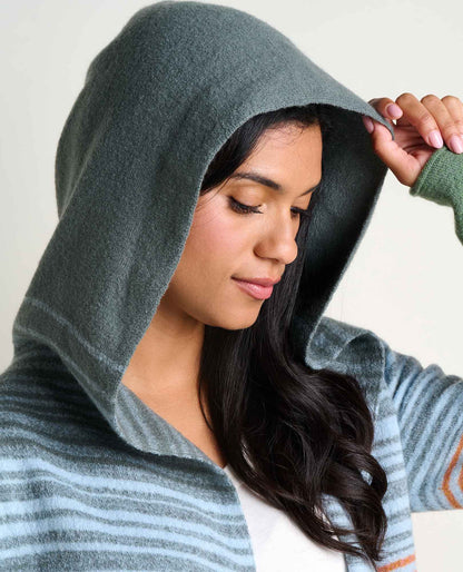 Toad&Co Heartfelt Merino Wool Open Front Cardigan Hoodie