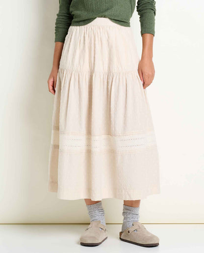 Toad&Co Airscape Organic Cotton Tiered Midi Skirt