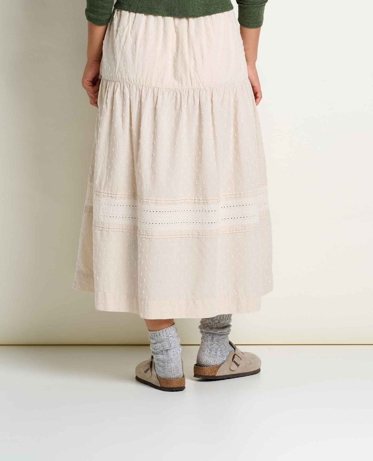 Toad&Co Airscape Organic Cotton Tiered Midi Skirt