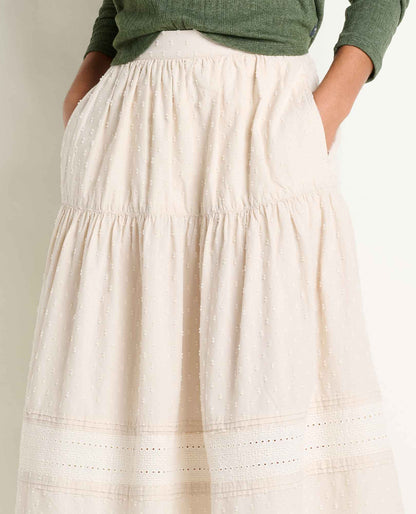 Toad&Co Airscape Organic Cotton Tiered Midi Skirt