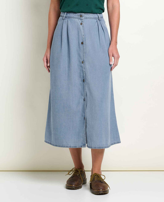 Toad&Co Piñon Soft Denim Midi Skirt