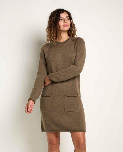 Toad&Co Alpineglo Roll Neck Sweater Dress - Organic Cotton & Wool