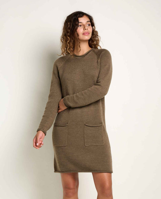 Toad&Co Alpineglo Roll Neck Sweater Dress - Organic Cotton & Wool