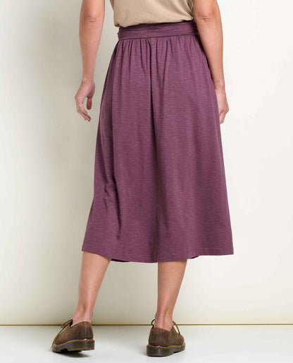 Toad&Co Chaka Midi Skirt - Organic Cotton & TENCEL™ A-Line Midi Skirt