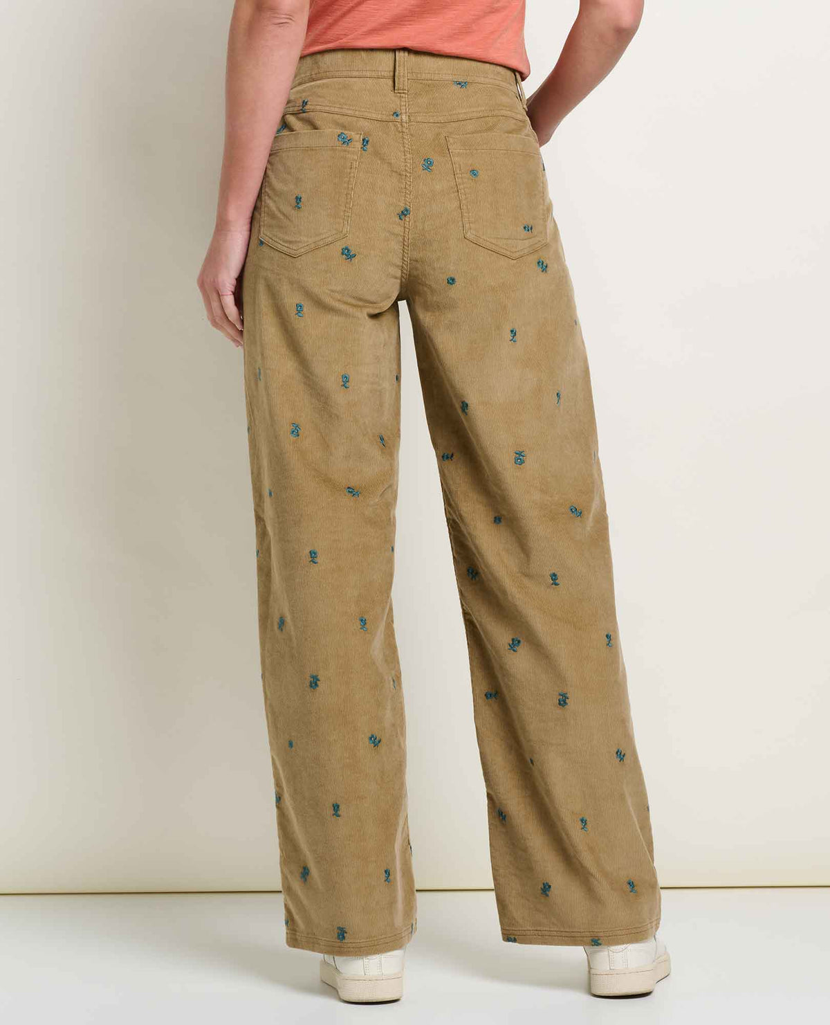 Toad&Co Women's Coaster Corduroy Wide Leg Pant Embroidered