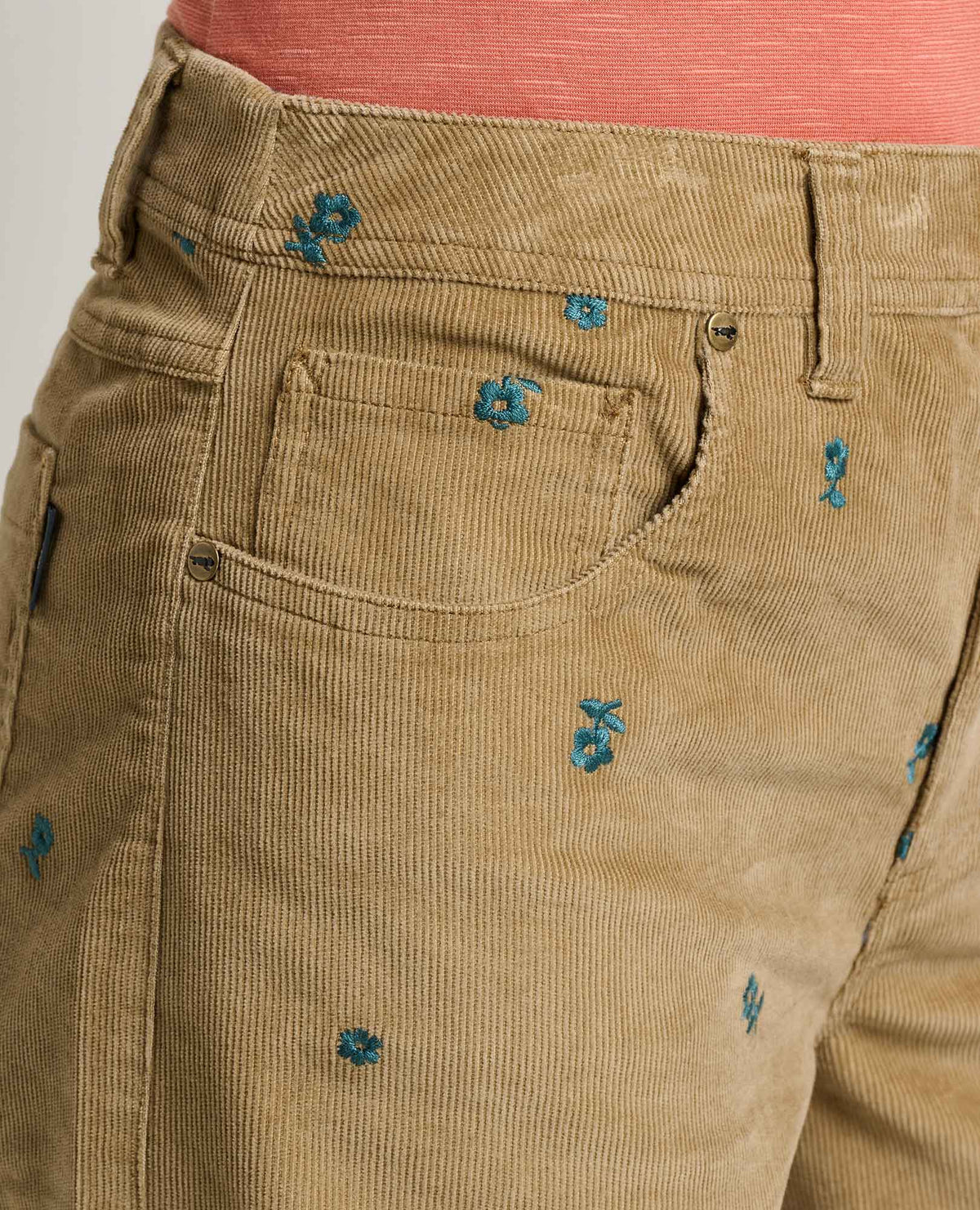 Toad&Co Women's Coaster Corduroy Wide Leg Pant Embroidered