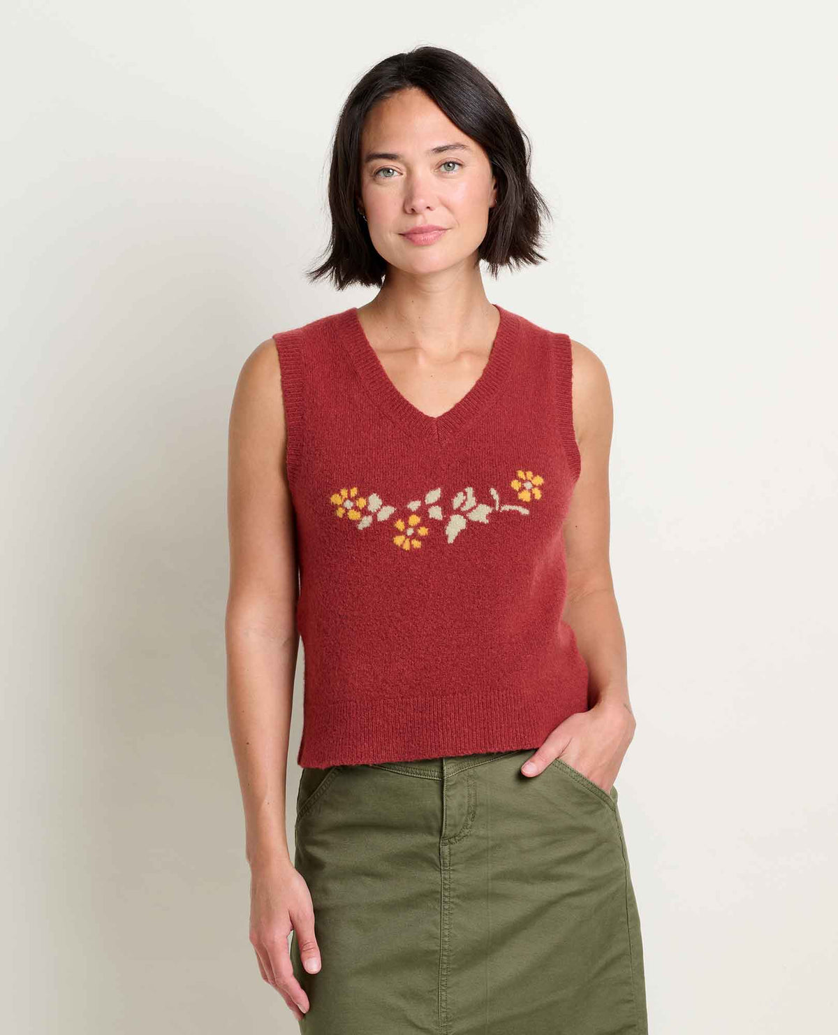 Toad&Co Women's Wasatch V-Neck Wool Sweater Vest - Soft, Never Itchy